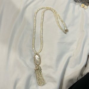 Kendra Scott mother of pearl beaded necklace